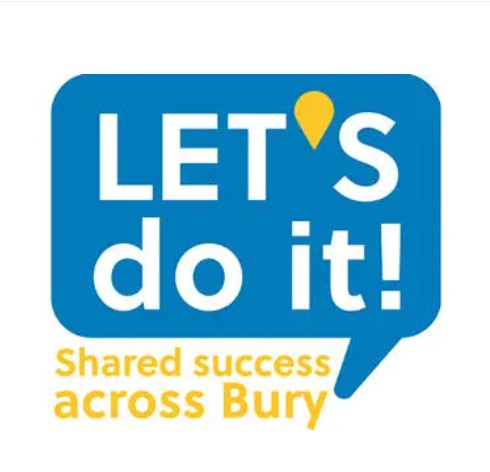Strategy logo - Let's do it! Shared success across Bury